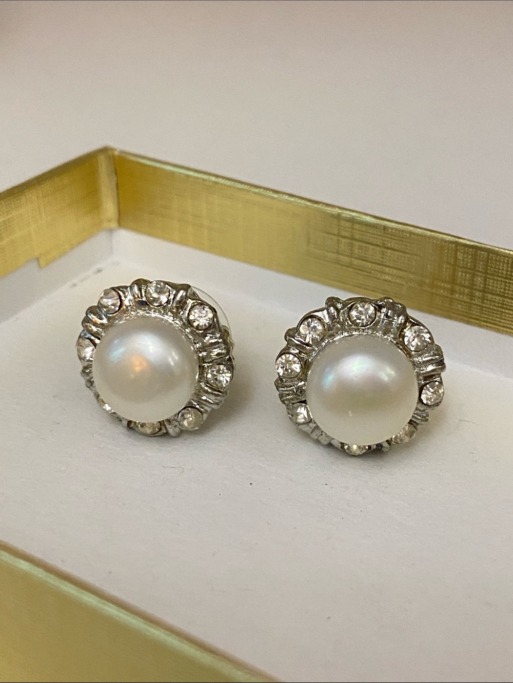 FREE Faux Pearl Crystal Earrings